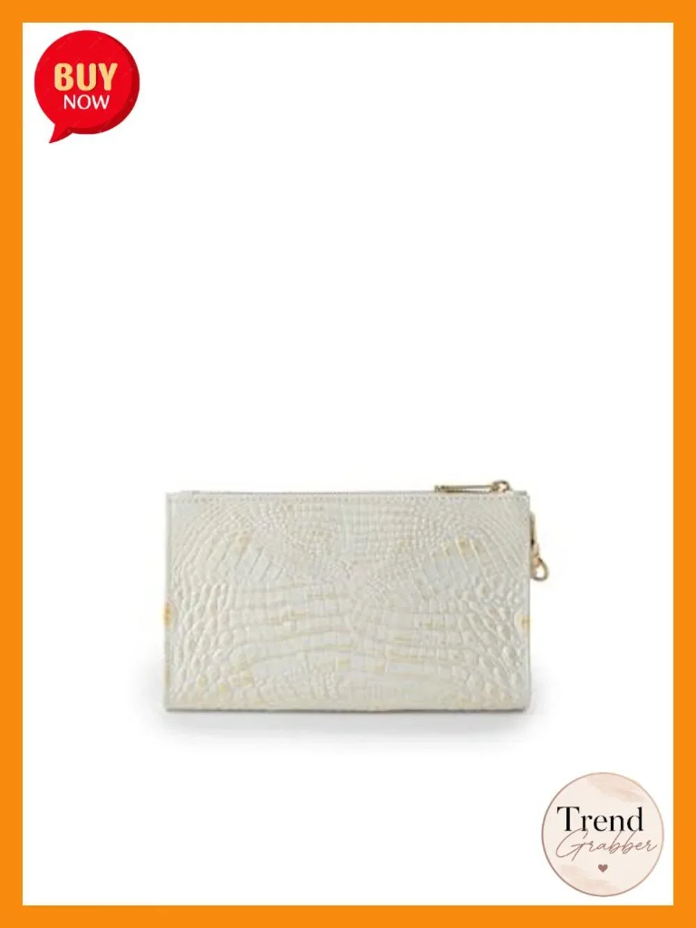 Leather Wristlet with Removable Strap, Zip Top, Interior Zip Pocket